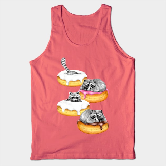 A Raccoon's Doughnut Fantasy Tank Top by PerrinLeFeuvre